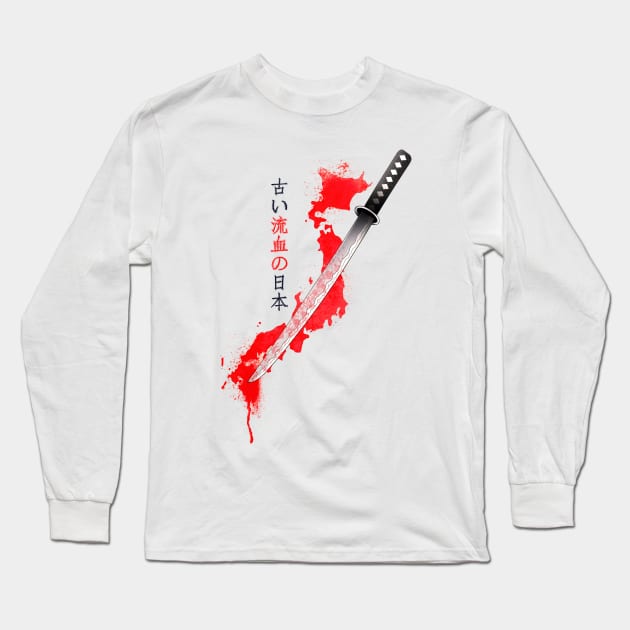 Ancient Bloody Japan Long Sleeve T-Shirt by filippob